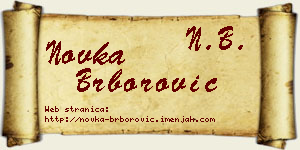 Novka Brborović vizit kartica